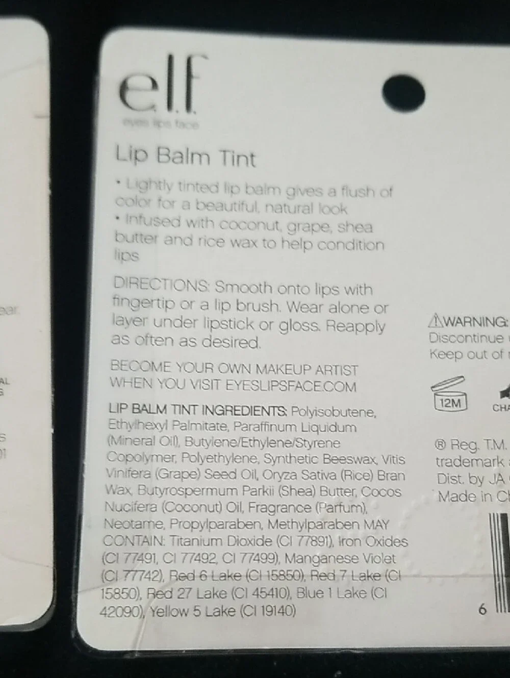 ELF Pink Tinted Lip Balm Pot -2 New In Box